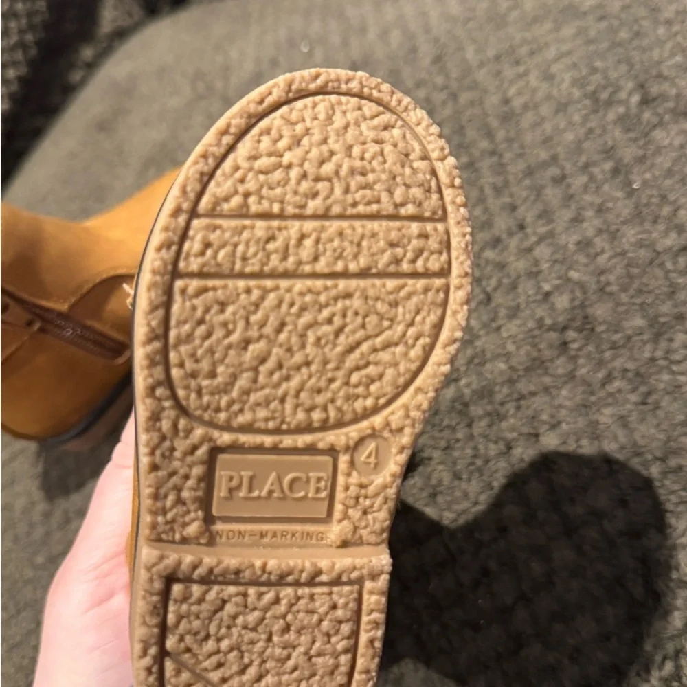The Children's Place Tan Boots with Metallic Buckle